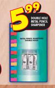 Double Hole Metal Pencil Sharpener