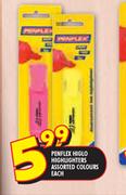 Penflex Higlo Highlights Assorted Colours-Each