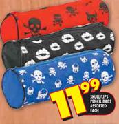 Skull/Lips Pencil Bags Assorted Each