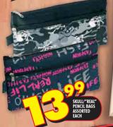 Skull/"Real" Pencil Bags Assorted Each