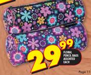 Floral Pencil Bags Assorted Each