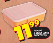Cascade 2-Division Lunch Box Assorted
