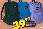 Everest Brazilian Senior Backpacks Assorted Each