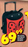 Pre-School Fun Trolley Backpacks Assorted 