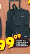 Fullmarks 2-Division Medium School Trolley Backpack Assorted-47cm