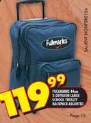 Fullmarks 2-Division Large School Trolley Backpack Assorted-44cm