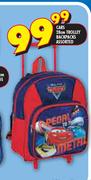 Cars 28cm Trolley Backpacks Assorted 