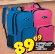Fullmarks Large Multi-Compartment Backpacks Assorted-47cm Each