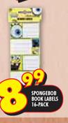 Spongebob Book Labels-16-Pack 