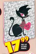 Bad Cat A4 Ring Binder