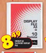 Croxley A4 10-Pocket Display File