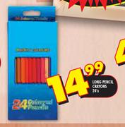 Long Pencil Crayons-24's