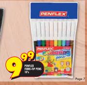Penflex Fibre-Tip Pens-10's