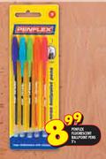 Penflex Fluorescent Ballpoint Pens-5's