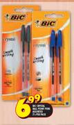 BIC Crystal Ball Point Pens Assorted-2's Per Pack