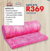 Aerolite Roof Insulation 135mm, 1.2 x 5m