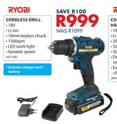 Ryobi Cordless Drill
