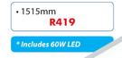Bright Star LED Under Counter Fitting 1515mm White Includes 60W LED FTL719