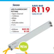 Bright Star 18W LED Fluorescent Fitting 620mm White