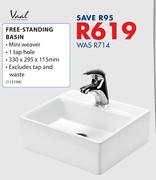 Vaal Free Standing Basin