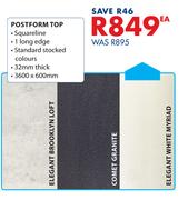 Postform Top 3600x600mm-Each