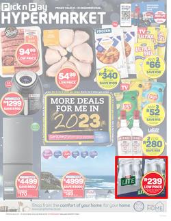Pick n Pay Hypermarket Eastern Cape : More Deals (27 December - 31 December 2022), page 1