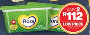 Flora Light Or Regular Fat Spread Tub-Any 2 x 1Kg