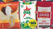 Sasko Cake Wheat Flour 12.5Kg, Spekko Parboiled Rice 10Kg & White Star Maize Meal 12.5Kg-For All 3
