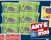 D'Lite 37% Fat Spread Tub-Any 6 x 500g