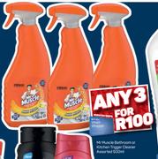 Mr Muscle Bathroom Or Kitchen Trigger Cleaner Assorted-Any 3 x 500ml