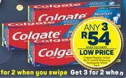 Colgate Regular,Herbal Gel Or Herbal Whitening Toothpaste-Any 3 x 100ml