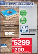 KIC 314L Metallic Fridge With Bottom Freezer KBF635ME