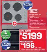 Defy Slimline Oven & Hob Set DCB849