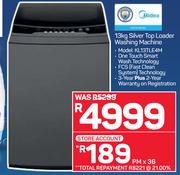 Midea 13Kg Silver Top Loader Washing Machine KL13TLE4M