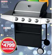 Grill Chef 4 Burner Patio Gas Braai With Side Burner