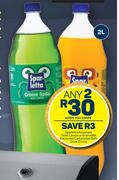 Sparletta Assorted Twist Lemon Or Granadilla Flavoured Carbonated Soft Drink-For 2 x 2L