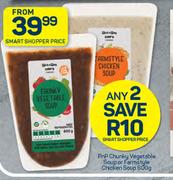 PnP Chunky Vegetable Soup Or Farmstyle Chicken Soup-For 2 x 600g