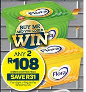 Flora Light Or Regualr Fat Spread Tub-For 2 x 1Kg
