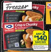 Sea Harvest Crisp & Chunky Crumbed Hake Fish Fillets Assorted-For 2 x 500g