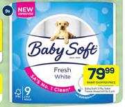 Baby Soft 2 Ply Toilet Tissue Assorted-9s Each