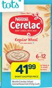 Nestle Cerelac Infant Cereal Assorted-250g Each