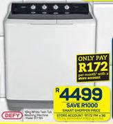 Defy 18Kg White Twin Tub Wahing Machine DTT180