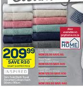 Inspired Zero Twist Guest Towel Assorted Colours-30cm x 50cm 