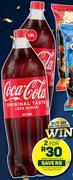 0Coca Cola Original Taste Less Sugar-For 2 x 1.5L