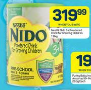 Nestle Nido 3+ Powdered Drink For Growing Children-1.8Kg
