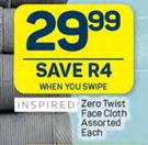 Inspired Zero Twist Face Cloth Assorted-Each