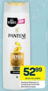 Pantene Shampoo Or Conditioner Assorted-360/400ml Each