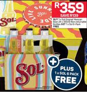 1 x Sol Original Mexican Beer Non Returnable Bottles-24 x 330ml