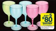 Alplas Plastics Wine Glass Assorted-Any 5 x 250ml