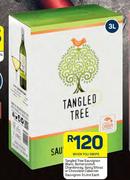 Tangled Tree Sauvignon Blanc,Butterscotch Chardonnay,Spicy Shiraz Or Chocolate Cabernet Sauvignon-3L